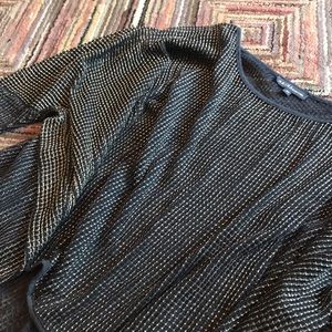 Gold and Black Flowy Mesh Tunic